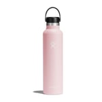 Hydro Flask - Standard Mouth - Gourde Isotherme 709 ml (24 oz) - Bouteille Inox à Isolation Sous Vide - Bouchon Antifuite et Revêtement par Poudre - Sans BPA - Ouverture Standard - Trillium
