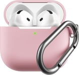 Keybudz Elevate Nyckelring - Skyddsfodral I Silikon För Airpods 4:E Generation (Rosa)