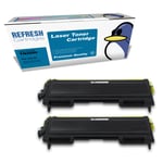 Refresh Cartridges Black TN-2000 Toner Twin Pack Compatible With Brother Printer