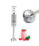 GEEPAS 600W Hand Blender Handheld Immersion Stick Blender 12 Speed &Turbo,Silver