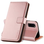 Hianjoo Case Compatible with Samsung Galaxy S20/S20 5G (Not For S20 FE), Premium Protective Wallet Card Flip Leather Phone Case Replacement for Samsung Galaxy S20/S20 - Pink
