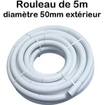 Couronne Rouleau 5m Tuyau Piscine PVC  Pression Souple Semi-Rigide à coller  diamètre Ø 50mm  extérieur 5cm 50 mm
