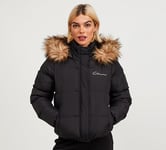 Womens Fur Hooded Puffer Jacket