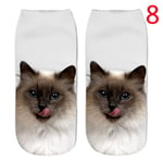 Low Cut Ankle Socks Unicorn Print Cat 3d Emoji 8