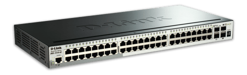 D-Link Gigabit Stackable SmartPro nätverksswitch, 48xRJ45, 4xSFP, PoE