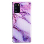 Samsung Galaxy A52 Marble Case, Samsung A52s 5G Case Ultra Silm Natural Marble Full-Body Protection Shockproof Rugged Bumper Silicone Protective Cover for Samsung A52 Phone Case, Purple