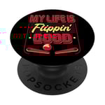 Amateur de jeux d'arcade Vintage Pinball, joueurs rétro amusants PopSockets PopGrip Adhésif