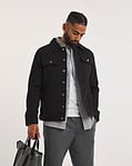 Black Twill Trucker Jacket