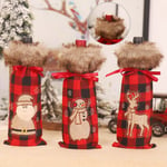 Christmas Red Wine Bottle Set Xmas Dinner Party Snowfire C