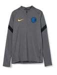 Nike Inter Ynk Dry Strke Dril Topcl T-Shirt à Manches Longues Enfant Dark Grey/Black/(Tour Yellow) (No Sponsor-3rd) FR: S (Taille Fabricant: S)