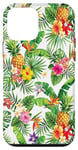 Coque pour iPhone 12 mini Ananas tropical avec motif floral