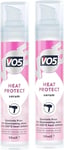 2 x Vo5 Heat Protect Spray Frizz Control Serum Iluminating Dry Coarse Hair Shine