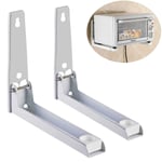 Foldable Stretch Shelf Rack Wall Mount Kitchen Microwave Oven Stand Bracket Microwave Oven Wall Mounting Brackets - White