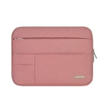 ZYDP Water proof Laptop Sleeve Case Bag Cover with Pocket Compatible 13-13.3 Inch for MacBook Pro (Color : Pink, Size : 11.6-13.3 inch)