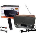 Trade Shop - Enceinte Bluetooth Multimedia 40w Lcd Radio Fm Microsd Usb T018