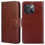 OnePlus 10T 5G/ Ace Pro 5G PU Leather Stand Etui - Brun