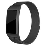 Fitbit Charge 3 luxury milanese watch band replacement - Size: S / Black