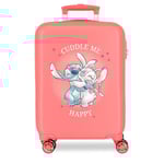 Disney Adorable Stitch Moods Valise Cabine différentes Couleurs Rigide ABS Fermeture à Combinaison latérale 4 Doubles Roues Bagage à Main