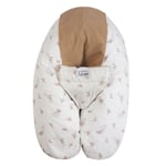 Coussin De Grossesse et D'allaitement TINEO 3 En 1 Multirelax éponge noisette