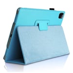 FANSONG iPad Case 12.9 inch, Cover for iPad Pro 2021 2020 2018 (5th 4th 3rd Generation) Magnetic Closure PU Leather Smart Cover Flip Slim Pencil Holder Bifold Stand for Apple iPad Pro 12.9 inch Blue