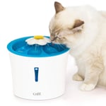 Catit Flower Drinking Fountain with LED Nightlight and Petal Top, White