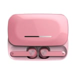 Fashion Bluetooth Earphone, Wireless Earbuds Bluetooth Headphones Touch Control Stereo, with Wireless Charging Case IPX5 Waterproof in Ear Built in Mic Headset (Color : Pink)
