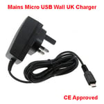 Mains Micro Usb Charger For Alcatel Samsung Sony Huawei Phones - Uk