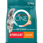 PURINA ONE BIFENSIS STERILCAT Nourriture sèche pour Chats stérilisés, Riche en Poulet, 1 Paquet (1 x 5, 7 kg)