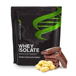 Body Science 4 x Whey Isolate - 1 kg Double Chocolate Peanut Proteinpulver, Vassleprotein, Hög proteinhalt & låg laktoshalt
