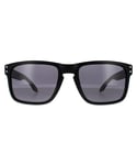Oakley Rectangle Mens Matte Black Prizm Grey Sunglasses - One Size