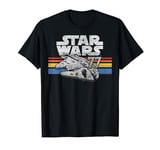 Star Wars Millennium Falcon 77 Retro Lines Logo T-Shirt