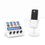 Elgato USB Audio Mix Blanc - Table de mixage audio, contrôleur de studio, microphone à condensateur USB pour le podcasting, le streaming, les créateurs de contenu, cadrans et touches LCD, PC/Mac