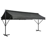 vidaXL Free Standing Awning UV Weather Resistant Outdoor Garden Patio Umbrella Sunshade Canopy 500x300cm Anthracite
