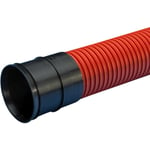 Dobbelvegget kabelrør SN8 110mm Rød 6m lengde