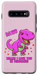 Galaxy S10+ Rawr Means I Love You In Dinosaur with Big Pink Dinosaur Case