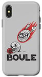 Coque pour iPhone X/XS Boule volante pour joueur de boule, bouler