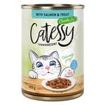 Catessy bitar i sås eller gelé kattmat 12 x 400 g - Lax & öring  i sås