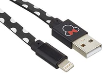 ERT GROUP Iphone Lightning 1m USB CABLE original and officially licensed Disney MINNIE Black