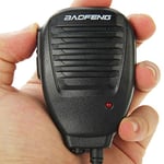 Qazwsxedc For you Paulclub Clip-on Speaker Microphone for Walkie Talkies, 3.5mm + 2.5mm Earphone + Mic Plug(Black) (Color : Black)