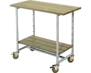 Serveringsbord/planteringsbord PLUS Urban Picnic 1 hyllplan trä/stål 100cm gråbrun