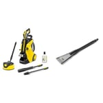 Bundle of Kärcher K 5 Power Control Home Pressure Washer, Yellow + Kärcher eco!Booster 145 Jet