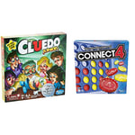 Hasbro Gaming Clue Junior Board Game for Kids Ages 5 and Up, Case of the Broken Toy, Classic Mystery Game & The Classic Game of Connect 4 Strategy Board Game