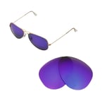 Walleva Polarized Purple Lenses For Ray-Ban Aviator Large Metal RB3025 58mm