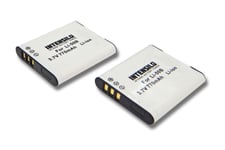 INTENSILO 2x Li-Ion batterie 770mAh (3.7V) pour appareil photo DSLR Olympus Tough TG-5 comme NP-150, Li-50B, GB-50