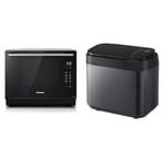 Panasonic CF87 Speed Convection Oven, Grill, Flatbed, 31Litre, Two Level Cooking, Genius Sensor & YR2540 Fully Automatic Breadmaker, with yeast & nut dispensers, Manual Settings