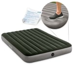 Uppblåsbar madrass 203x152x25 cm med inbyggd fotpump INTEX 64763