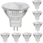 12V 35W Halogenlampor GU5.3 Spotbas Varmt Vit, Dimbar, 8-pack -GSL 35W