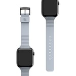 U by UAG [U] Aurora Bracelet Silicone pour Apple Watch 42mm / 44mm [Watch SE, Series 6 / Series 5 / Series 4 / Series 3 / Series 2 / Series 1, Silicone Souple, Boucle en Acier Inoxydable] Soft Bleu