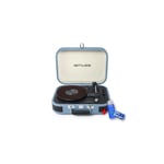 Platine vinyle stéréo bleue clair 33/45/78 tours avec enceintes intégrées - USB/SD/AUX - Prise casque+clé USB 32Go
