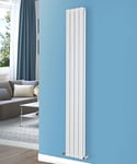 NRG 1800x272 Vertical Flat Panel Designer Radiators Central Heating Rad Double Column White